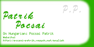 patrik pocsai business card